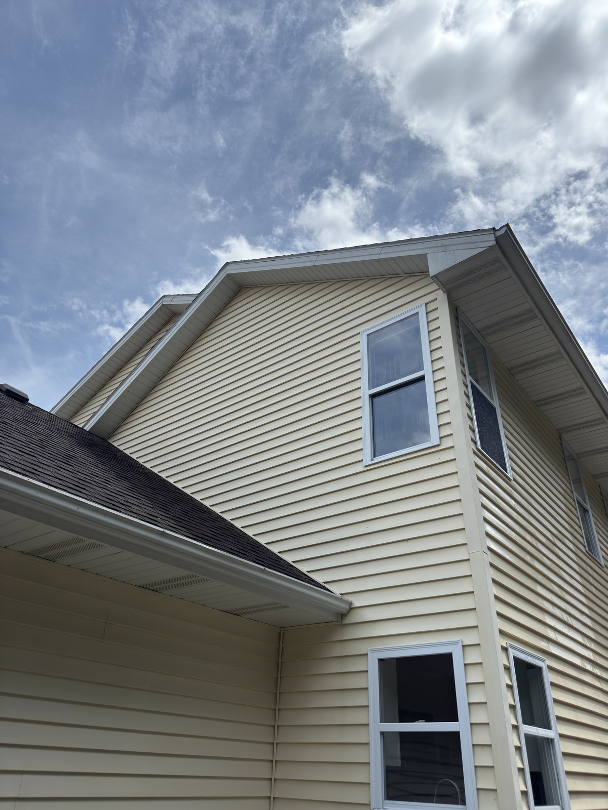 After — freshly soft-washed siding