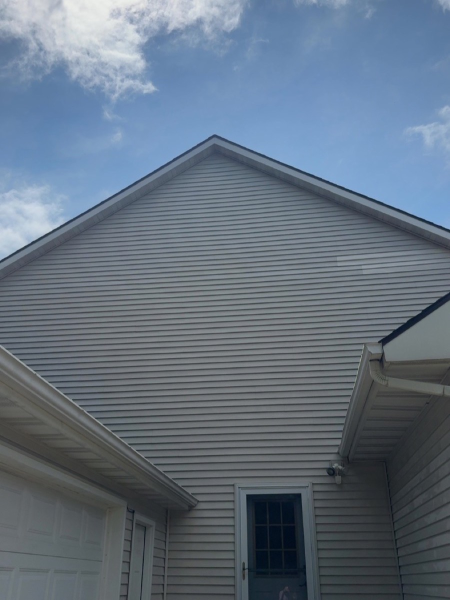 After — freshly soft-washed siding